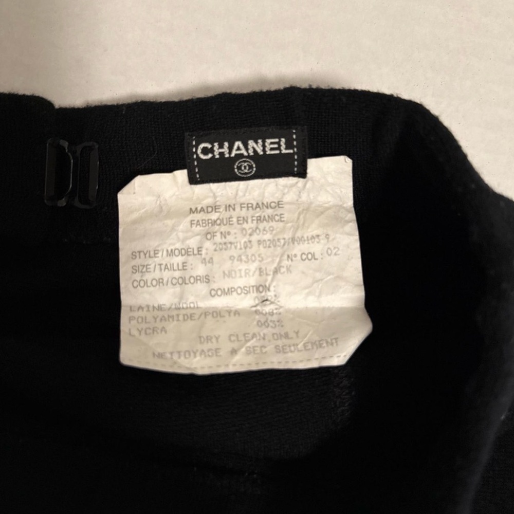 CHANEL Black Knit Bandeau with Branded Tag